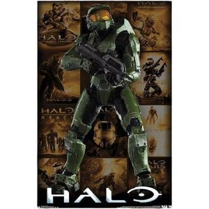 Halo Poster 2014 *PARTIALLY OPENED* Master Chief  22.5" x 34" Combat